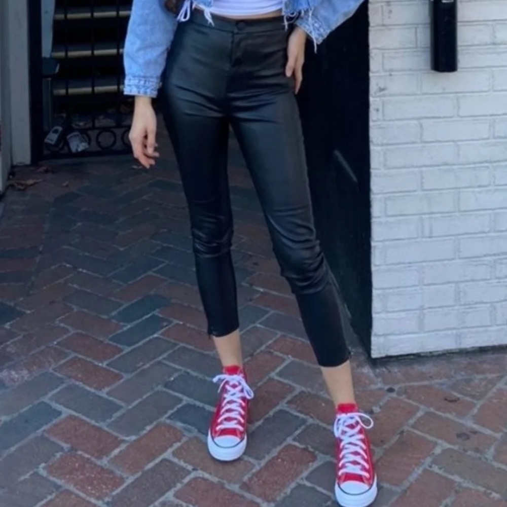 Black leather Zara pants Small